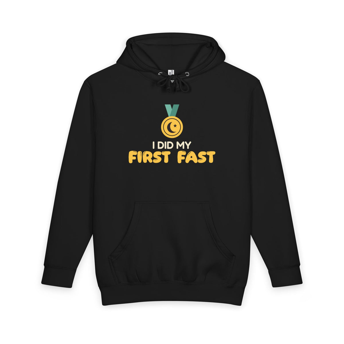 I Did My First Fast Ramadan Heavyweight Premium Heavyweight Hoodie in Black – AdabStars