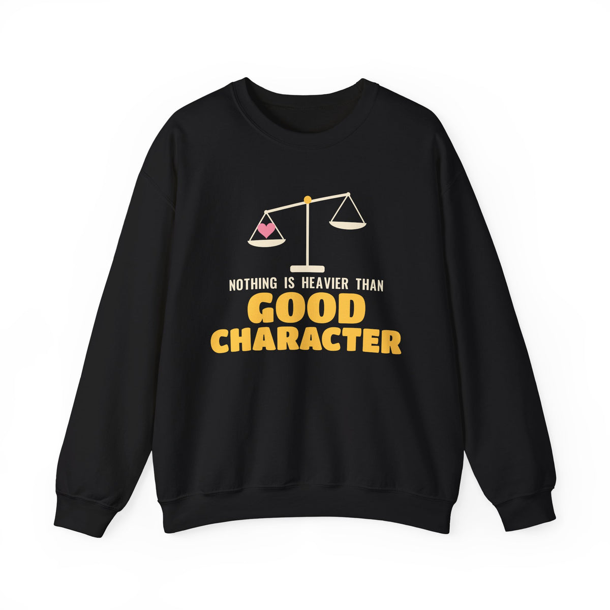 Heavier Than Good Character Islamic Crewneck Sweatshirt in Black – AdabStars