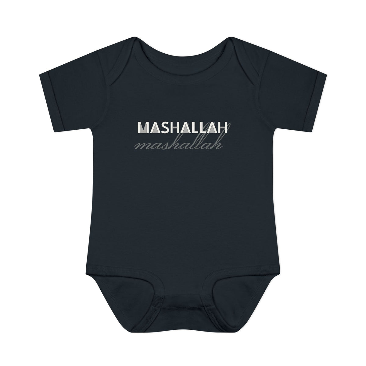 Mashallah Islamic Baby Bodysuit in Black – AdabStars