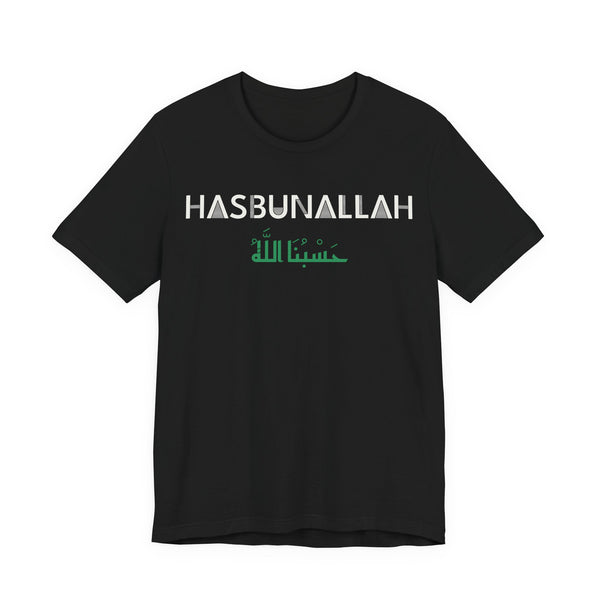 Hasbunallah Dual Language Unisex T-Shirt in Black – AdabStars
