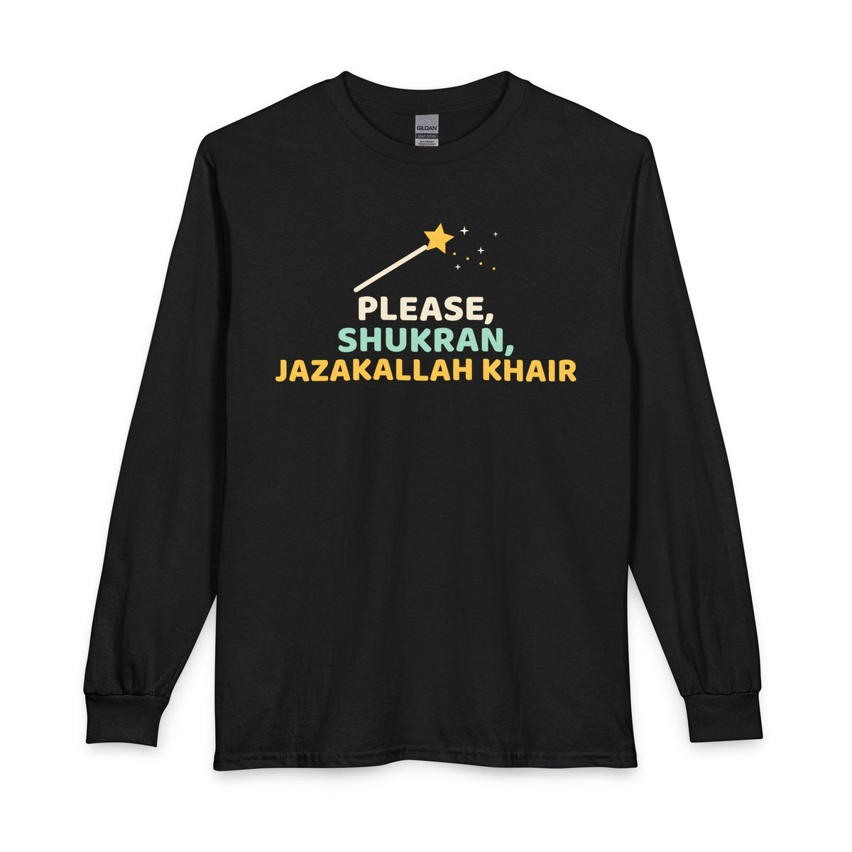 Magic Words Islamic Long Sleeve Shirt in Black – AdabStars