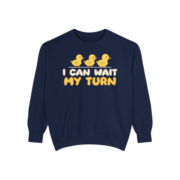 Wait My Turn Ramadan Sweatshirt | Adab Kids I Can Wait My Turn Patience Ducklings In a Row | AdabStars Islamic Kids Apparel