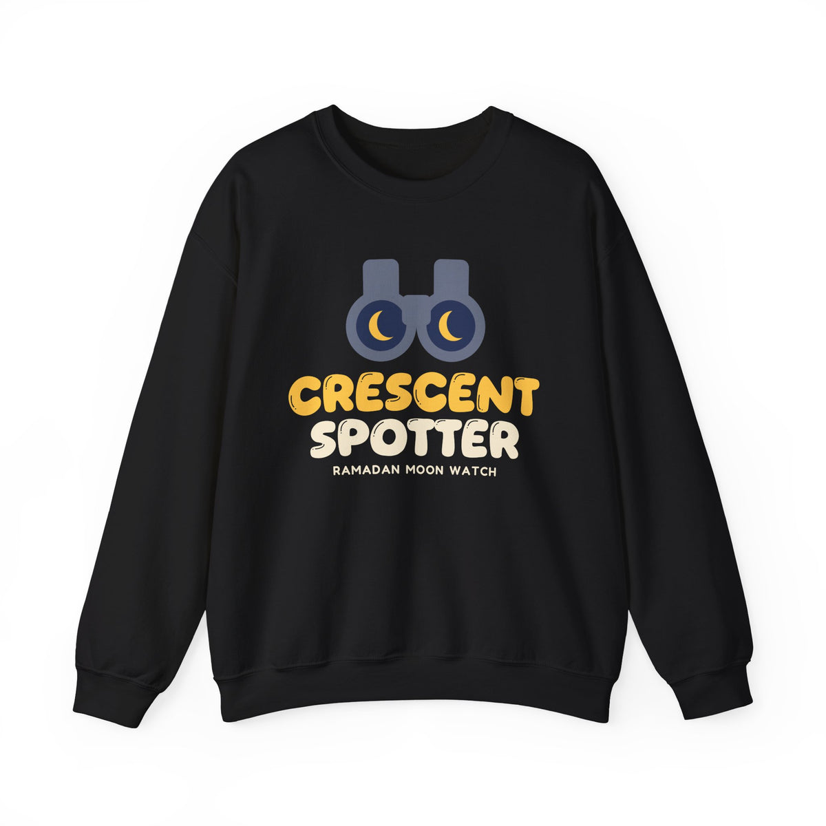 Crescent Spotter Ramadan Crewneck Sweatshirt in Black – AdabStars