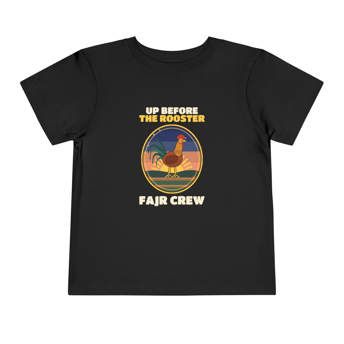 Up Before the Rooster Islamic Toddler T-Shirt in Black – AdabStars
