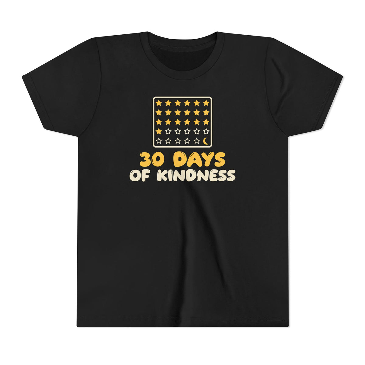 30 Days Of Kindness Ramadan Kids Tee | Ramadan Kids Star Chart Good Deeds | AdabStars Islamic Kids Apparel