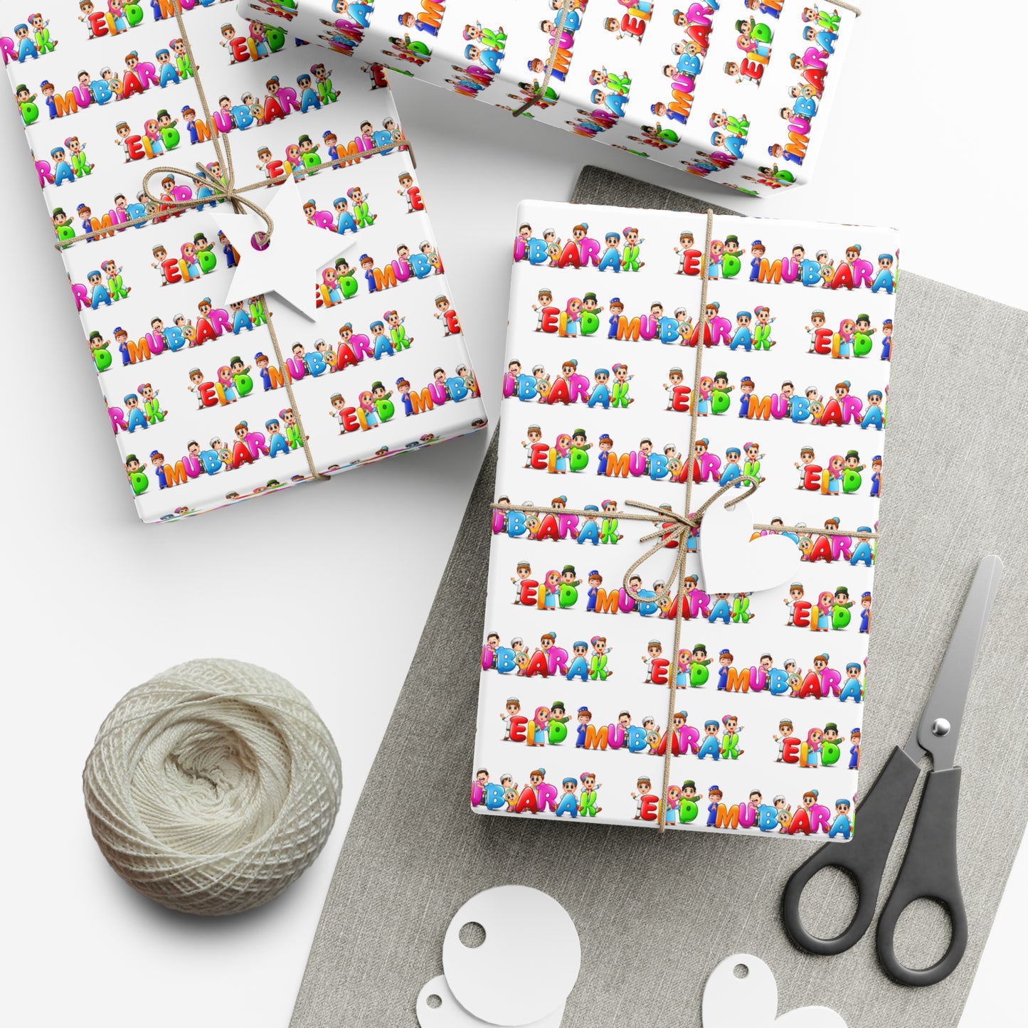 Wrapping Paper - Eid Mubarak Kids Design Gift Wrap Papers