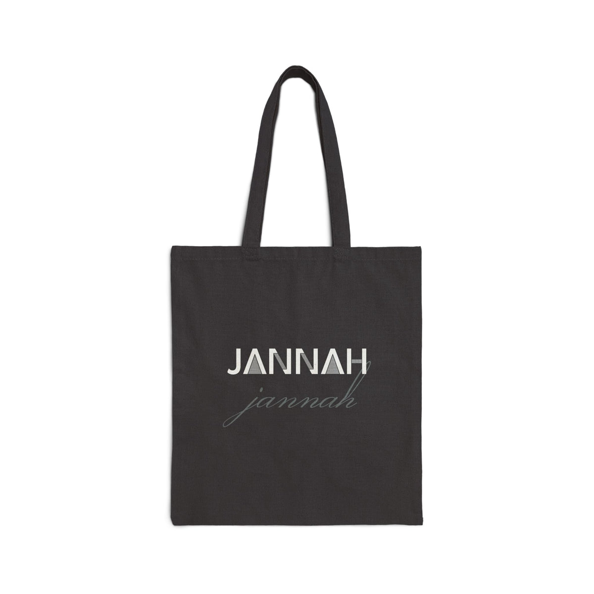 Jannah Canvas Tote Bag in Black, one-sided print – AdabStars