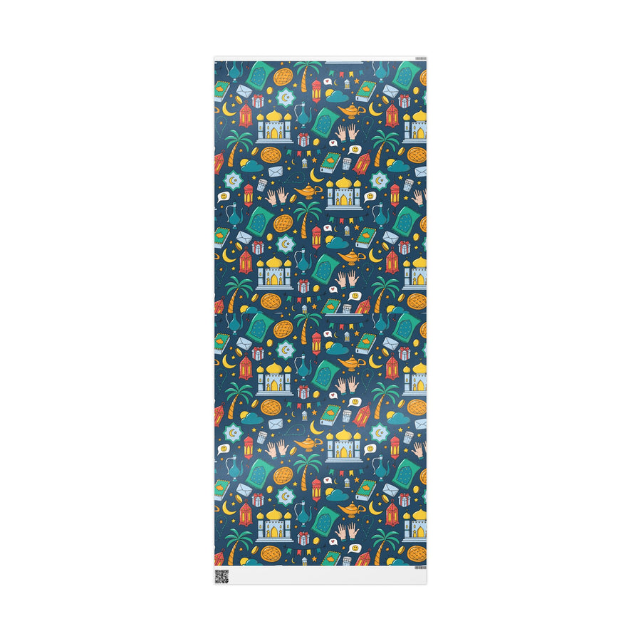 Colorful Islamic Gift Wrapping Paper – Festive Eid & Ramadan Doodle Design