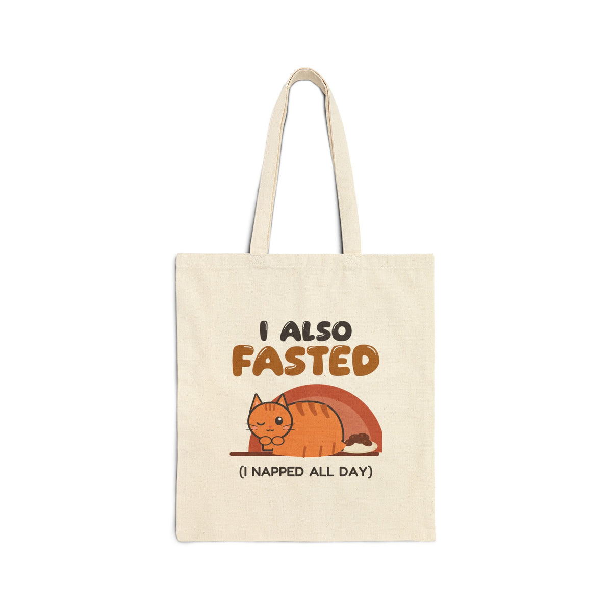 I Also Fasted Canvas Tote Bag in Natural, double-sided print – AdabStars
