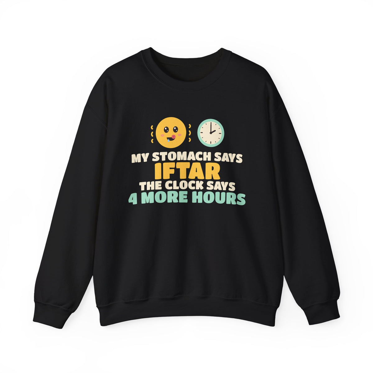 My Stomach Says Iftar Crewneck Sweatshirt in Black – AdabStars