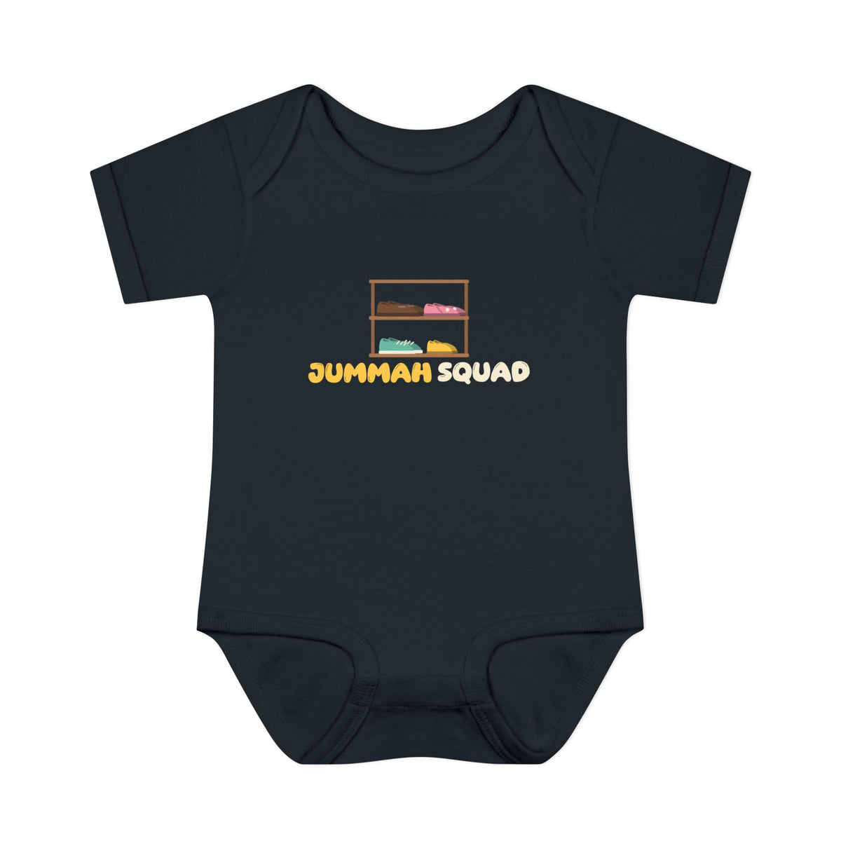 Jummah Squad Islamic Baby Bodysuit in Black – AdabStars