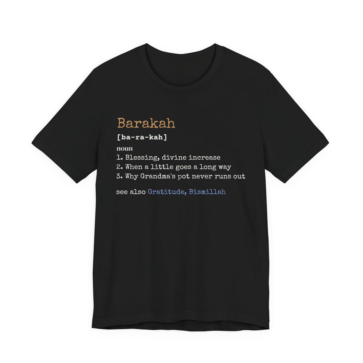 Barakah Definition Islamic Shirt | Islamic Meaning Blessing Increase Muslim | AdabStars Islamic Apparel