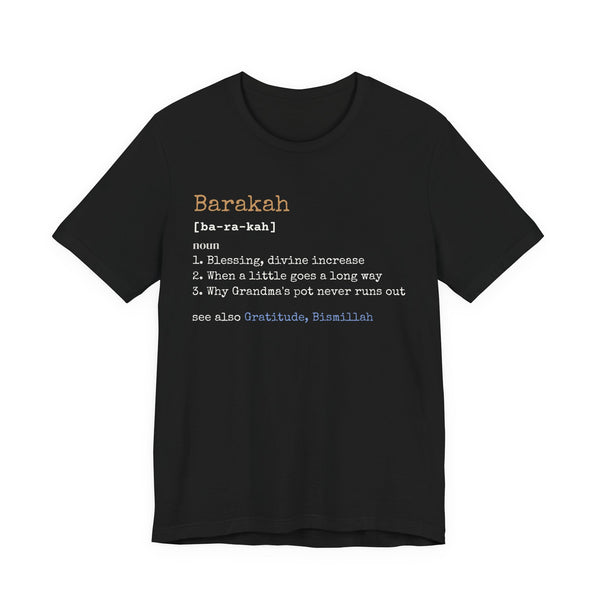 Barakah Definition Unisex T-Shirt in Black – AdabStars