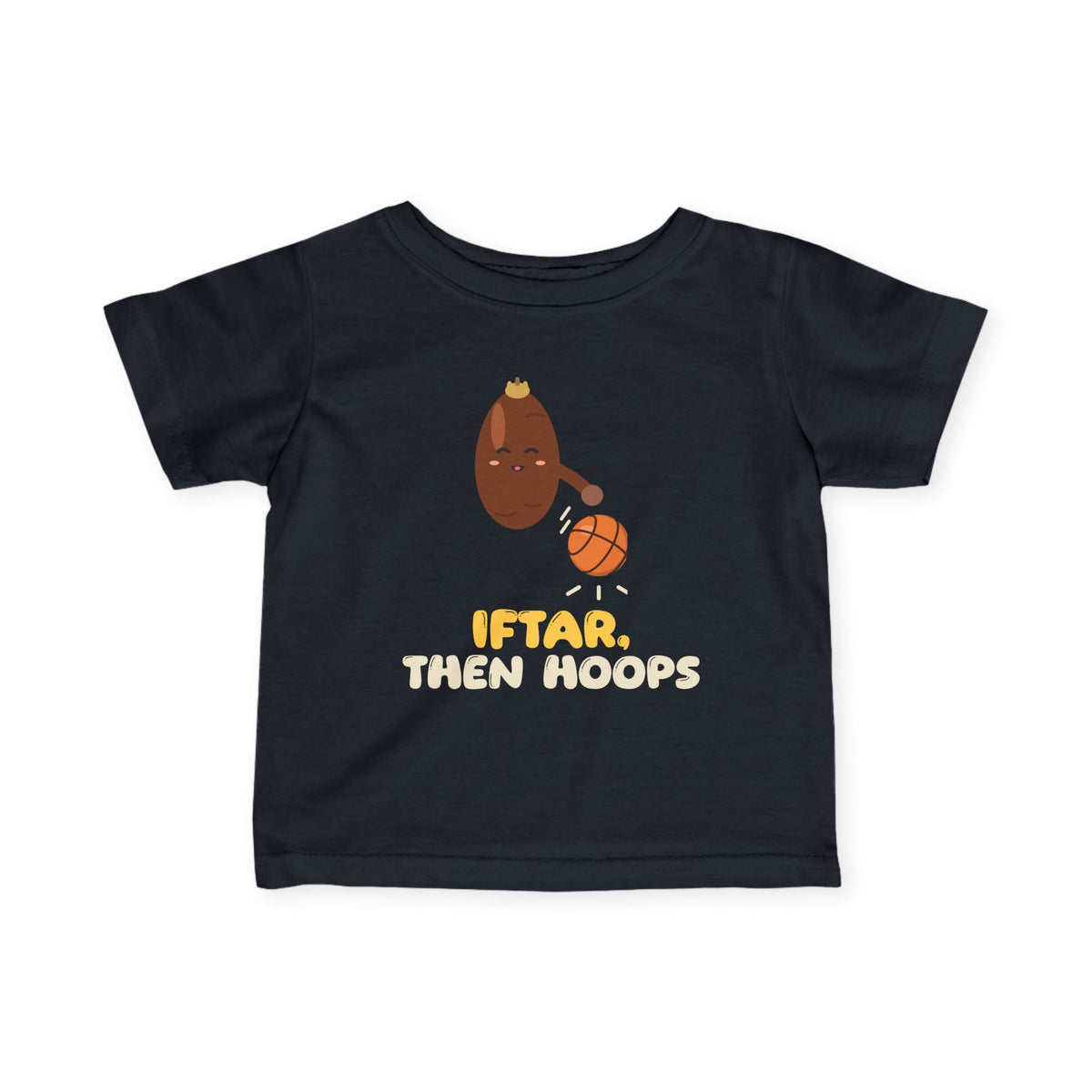 Iftar Then Hoops Baby T-Shirt in Black – AdabStars