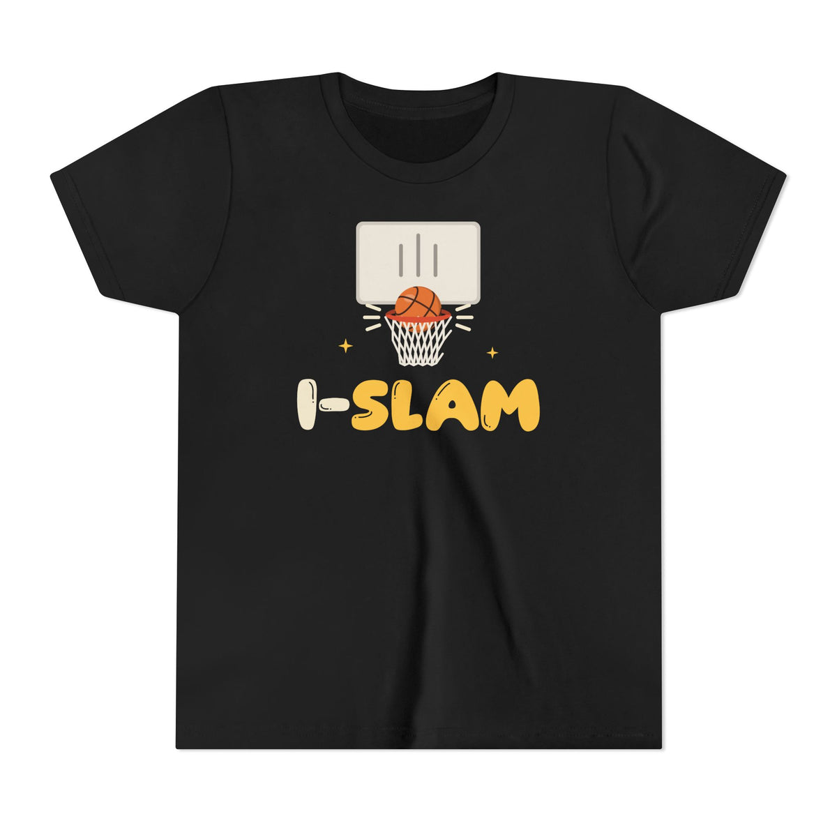 I-Slam Muslim Kids Tee | Muslim Basketball Kids I-Slam Pun Proud Islam Hoop Dunk | AdabStars Islamic Kids Apparel