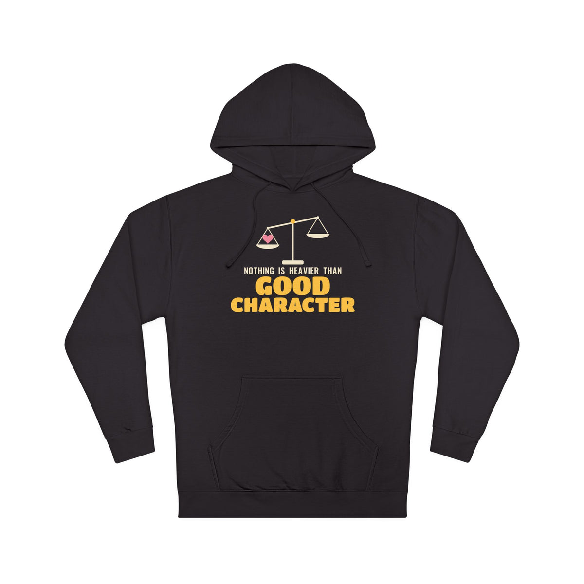 Heavier Than Good Character Islamic Hoodie | Islamic Good Character Nothing Is Heavier Balance Scale | AdabStars Islamic Apparel
