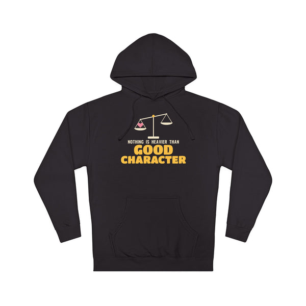 Heavier Than Good Character Islamic Hoodie | Islamic Good Character Nothing Is Heavier Balance Scale | AdabStars Islamic Apparel