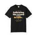 Be Like Ibrahim (AS) Heavyweight Tee | Prophet Ibrahim (Abraham) Truth Story, Qur'an 6:76-79 on the Back | AdabStars