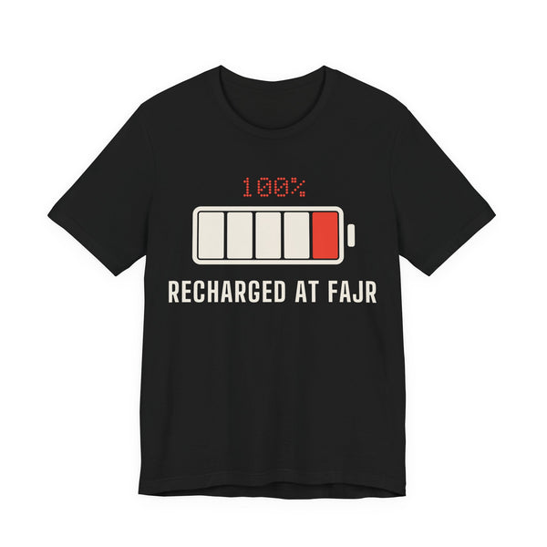 Recharged at Fajr Islamic Unisex T-Shirt in Black – AdabStars