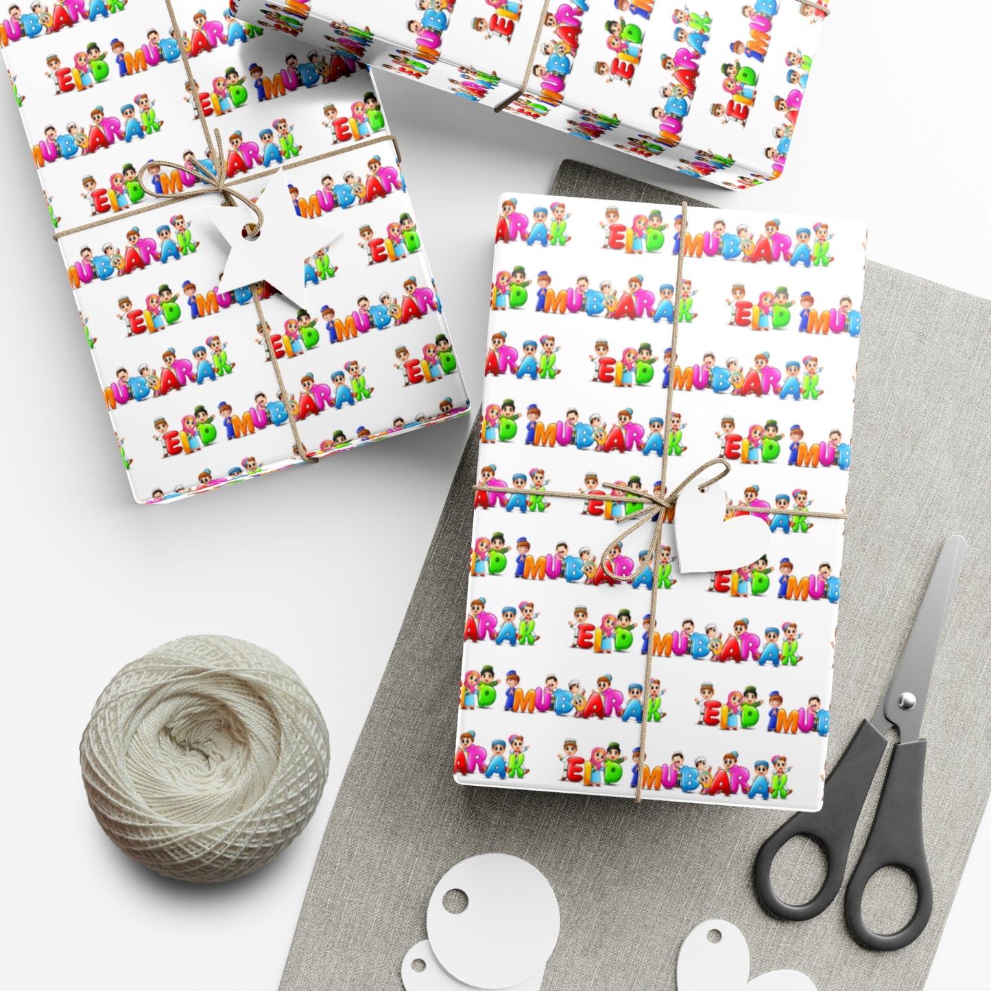 Wrapping Paper - Eid Mubarak Kids Design Gift Wrap Papers