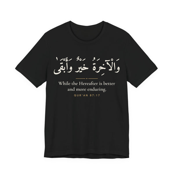 The Hereafter Is Better Islamic Unisex T-Shirt in Black – AdabStars