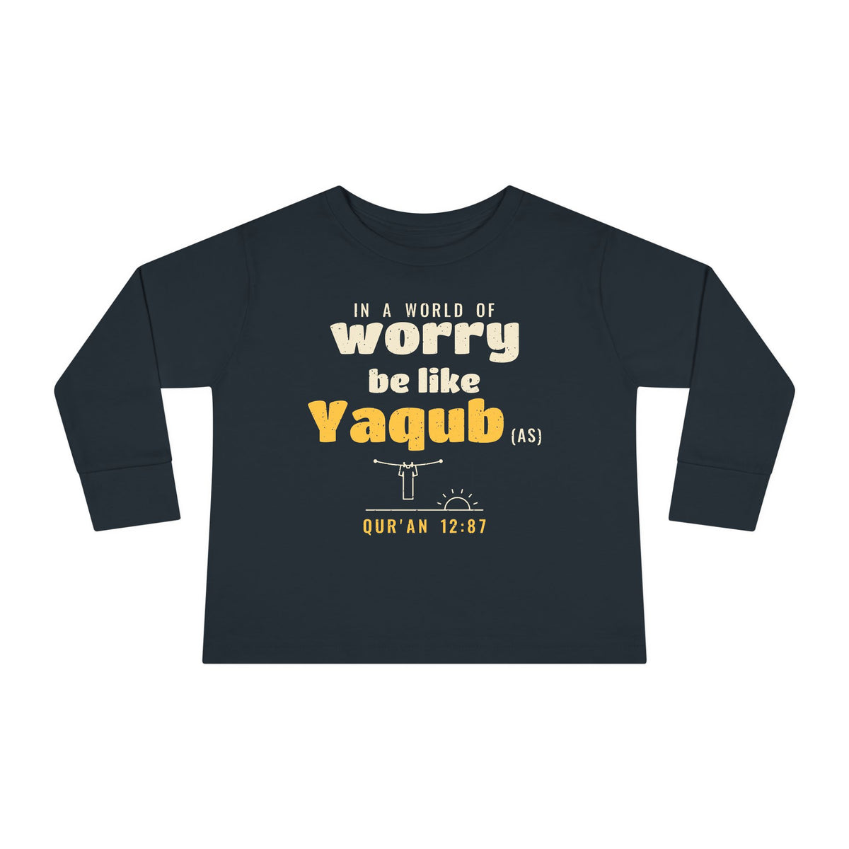 Be Like Yaqub (AS) Toddler Toddler Long Sleeve Shirt in Black – AdabStars