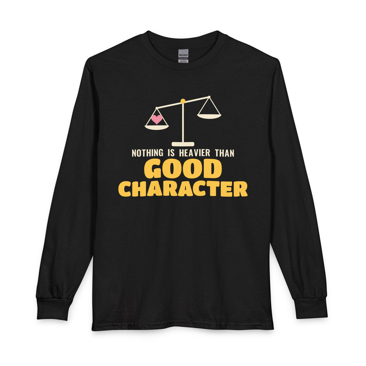 Heavier Than Good Character Islamic Long Sleeve Shirt in Black – AdabStars