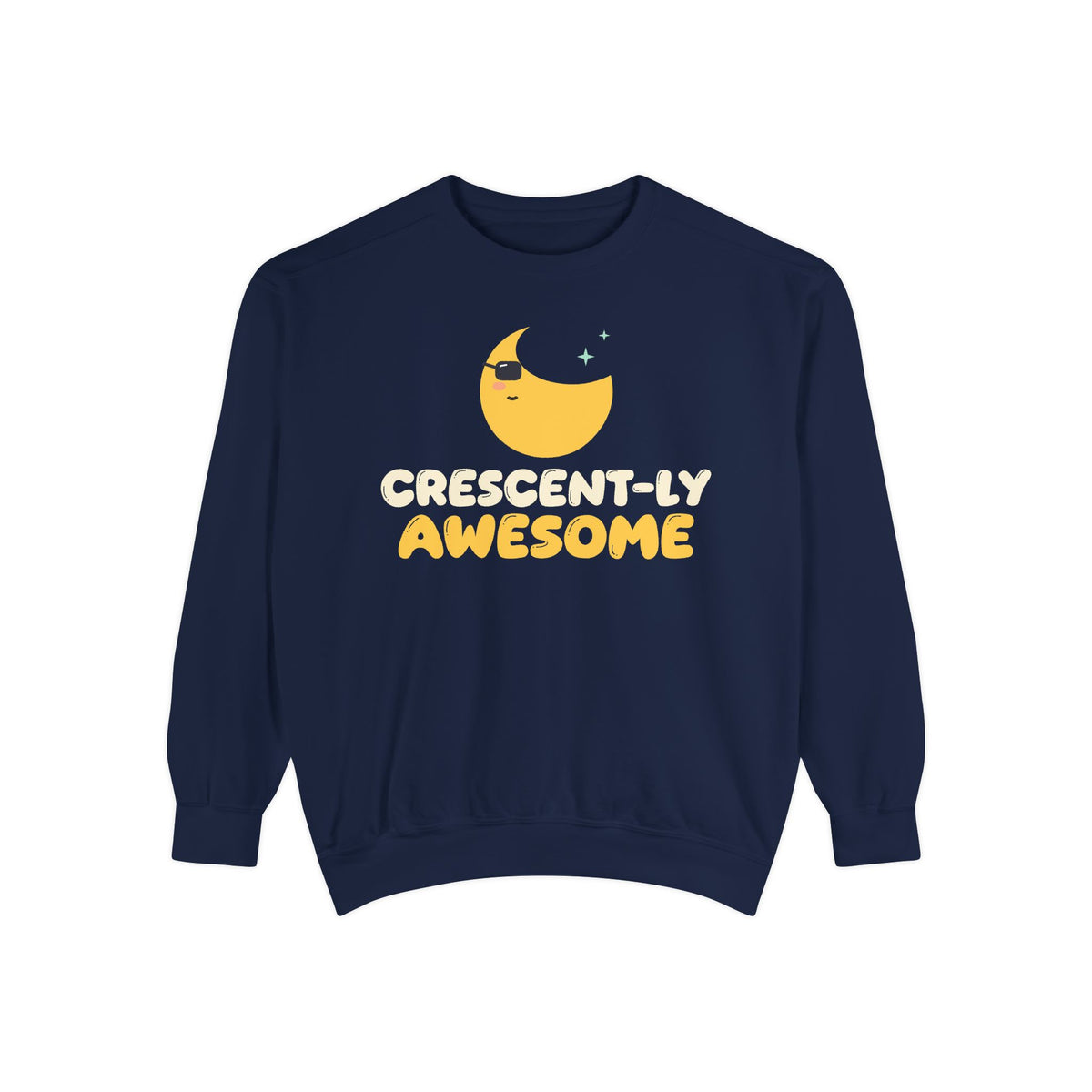 Crescent-ly Awesome Ramadan Sweatshirt | Crescently Awesome Ramadan Eid Kids Cool Moon Sunglasses Pun | AdabStars Islamic Kids Apparel