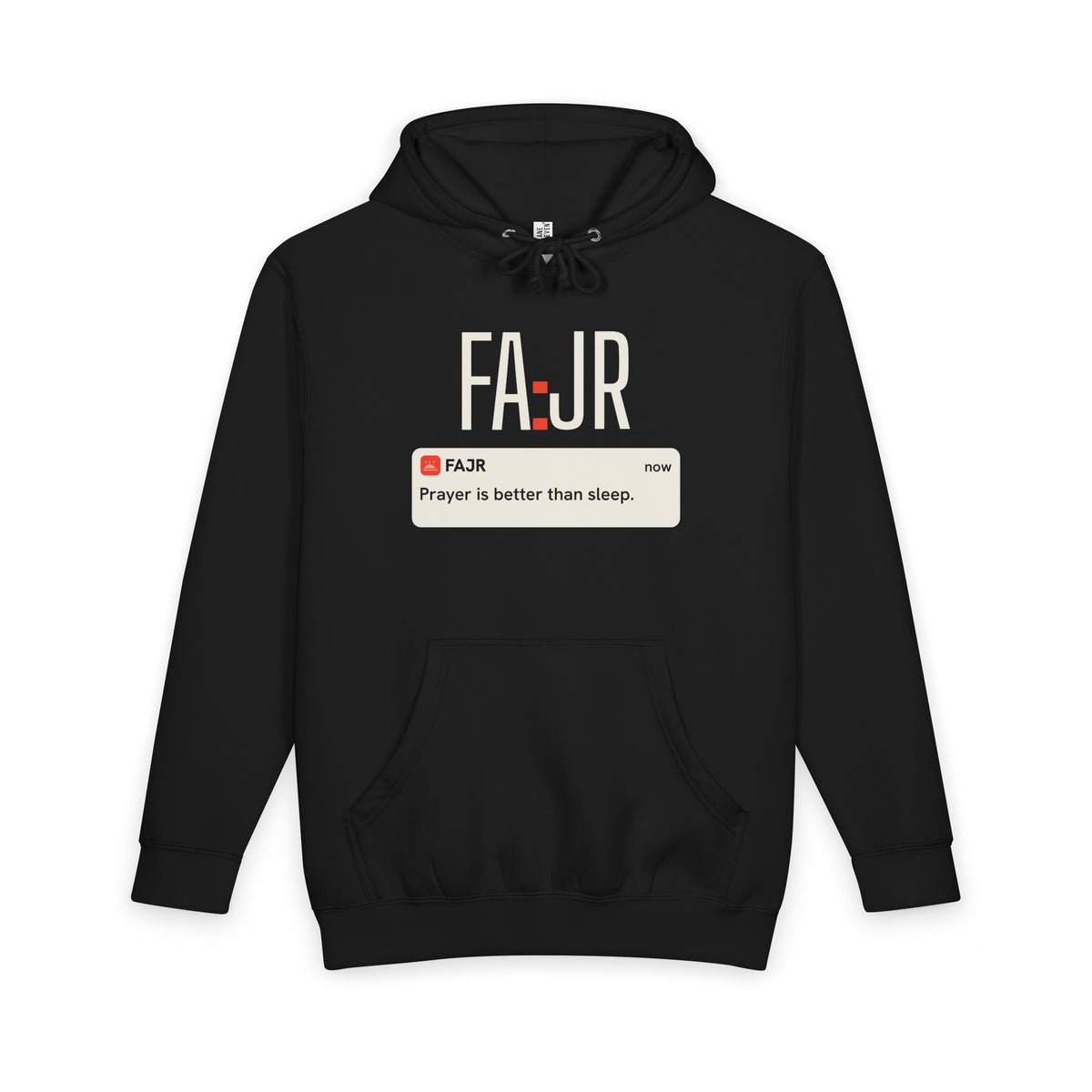 Prayer Is Better Than Sleep Islamic Heavyweight Premium Heavyweight Hoodie in Black – AdabStars