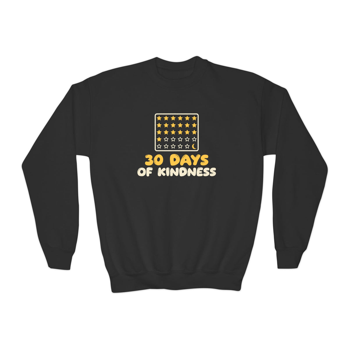 30 Days Of Kindness Ramadan Kids Sweatshirt | Ramadan Kids Star Chart Good Deeds | AdabStars Islamic Kids Apparel