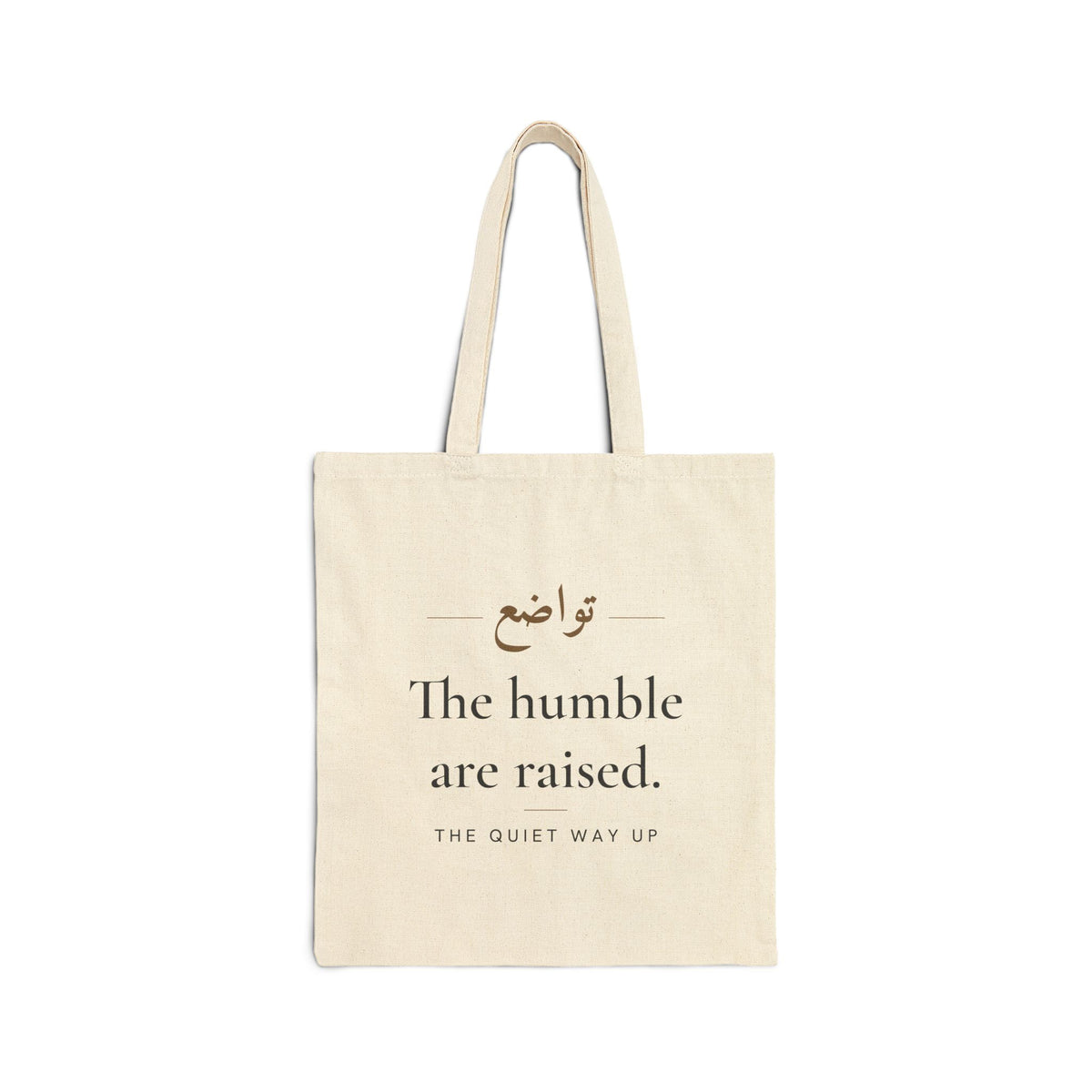 The humble are raised Islamic Canvas Tote Bag in Natural, double-sided print – AdabStars