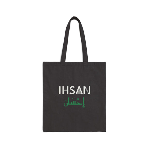 Ihsan Dual Language Canvas Tote Bag in Black, double-sided print – AdabStars