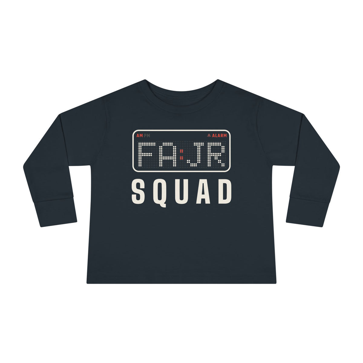 Fajr Squad Islamic Toddler Toddler Long Sleeve Shirt in Black – AdabStars