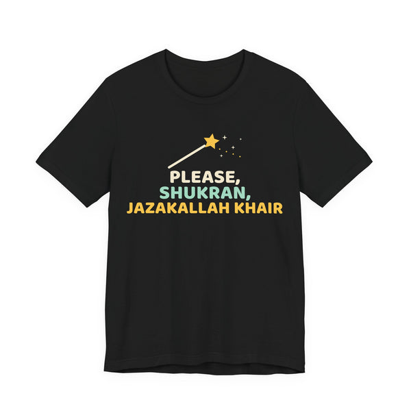 Magic Words Islamic Shirt | Adab Kids Magic Words Please Shukran Jazakallah Khair | AdabStars Islamic Kids Apparel