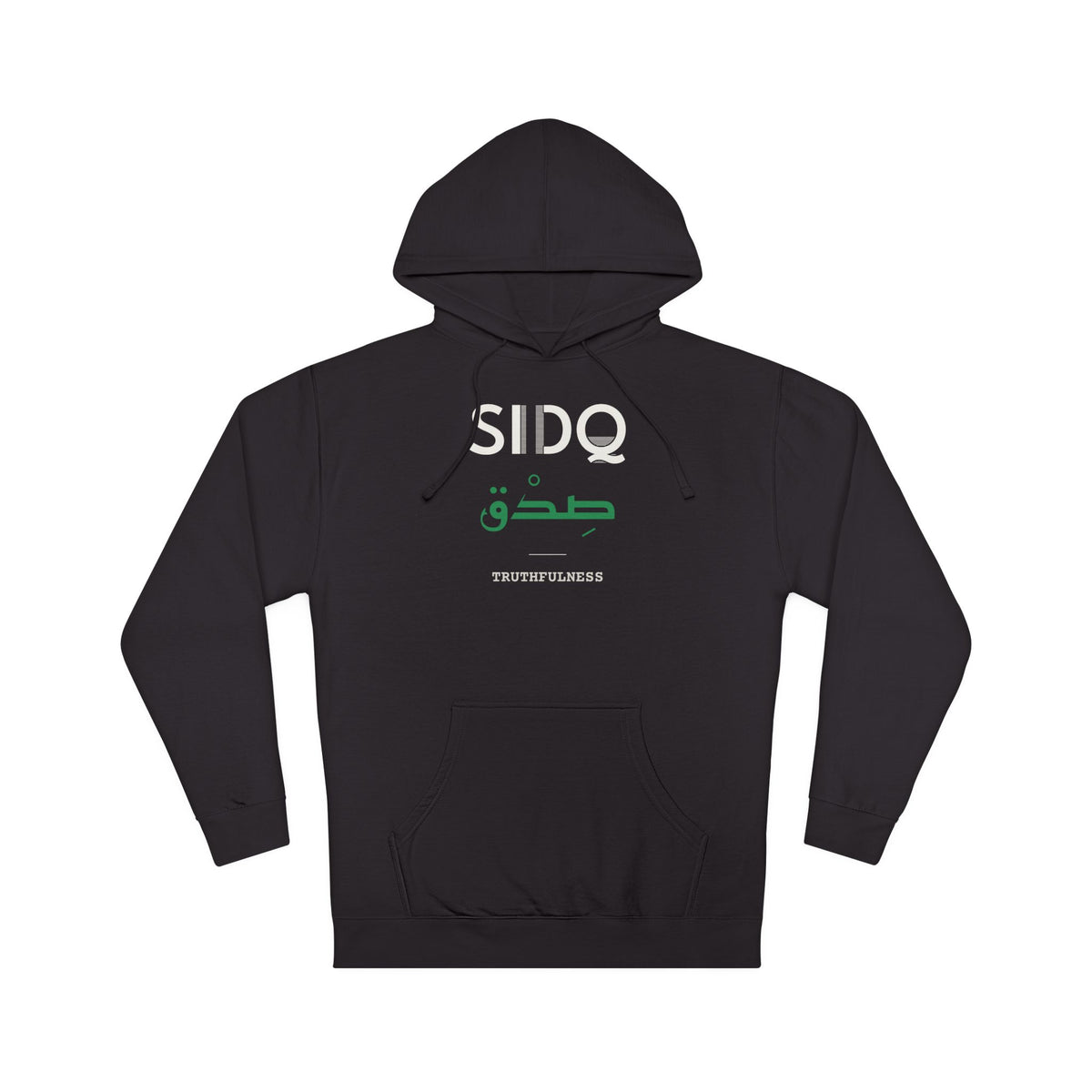 Sidq Dual Language Hoodie in Black – AdabStars