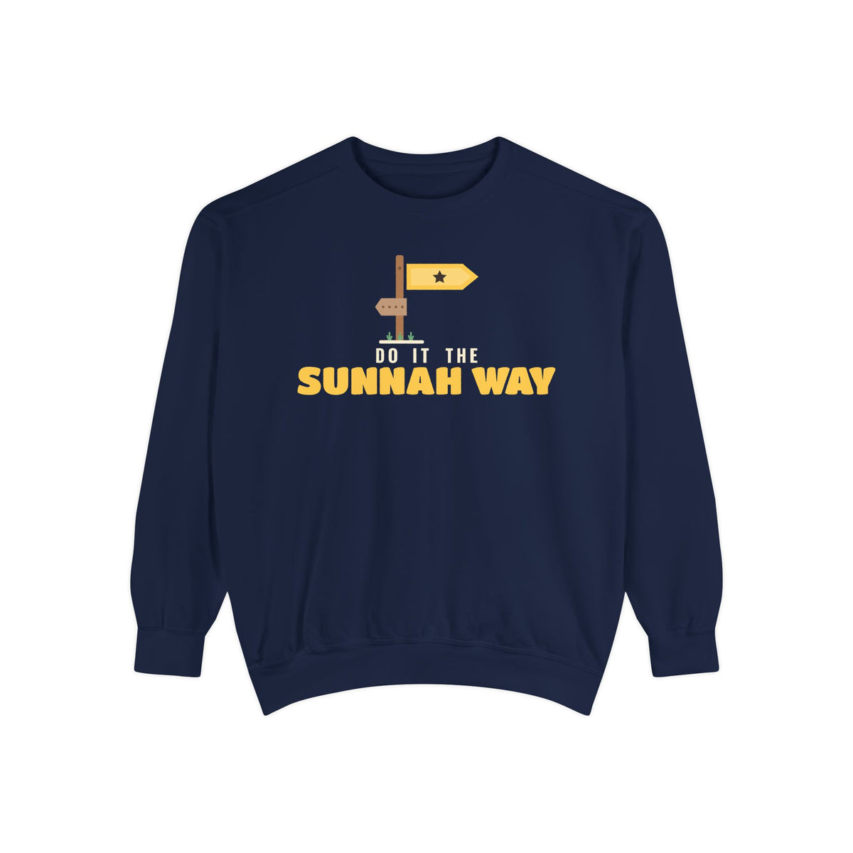 Do It the Sunnah Way Islamic Premium Sweatshirt in True Navy – AdabStars