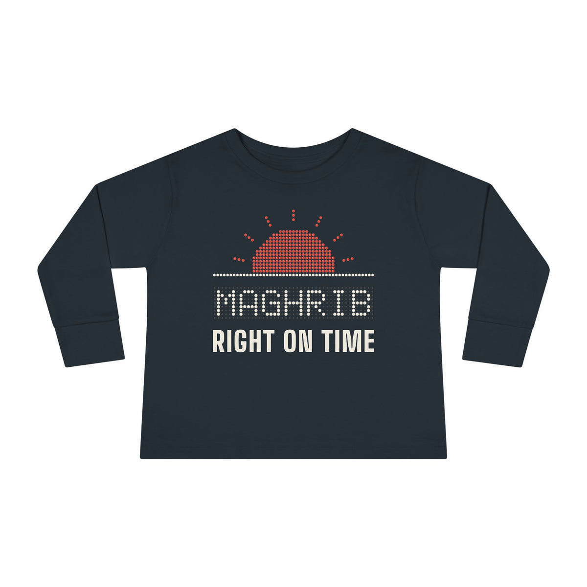 Maghrib: Right on Time Islamic Toddler Toddler Long Sleeve Shirt in Black – AdabStars