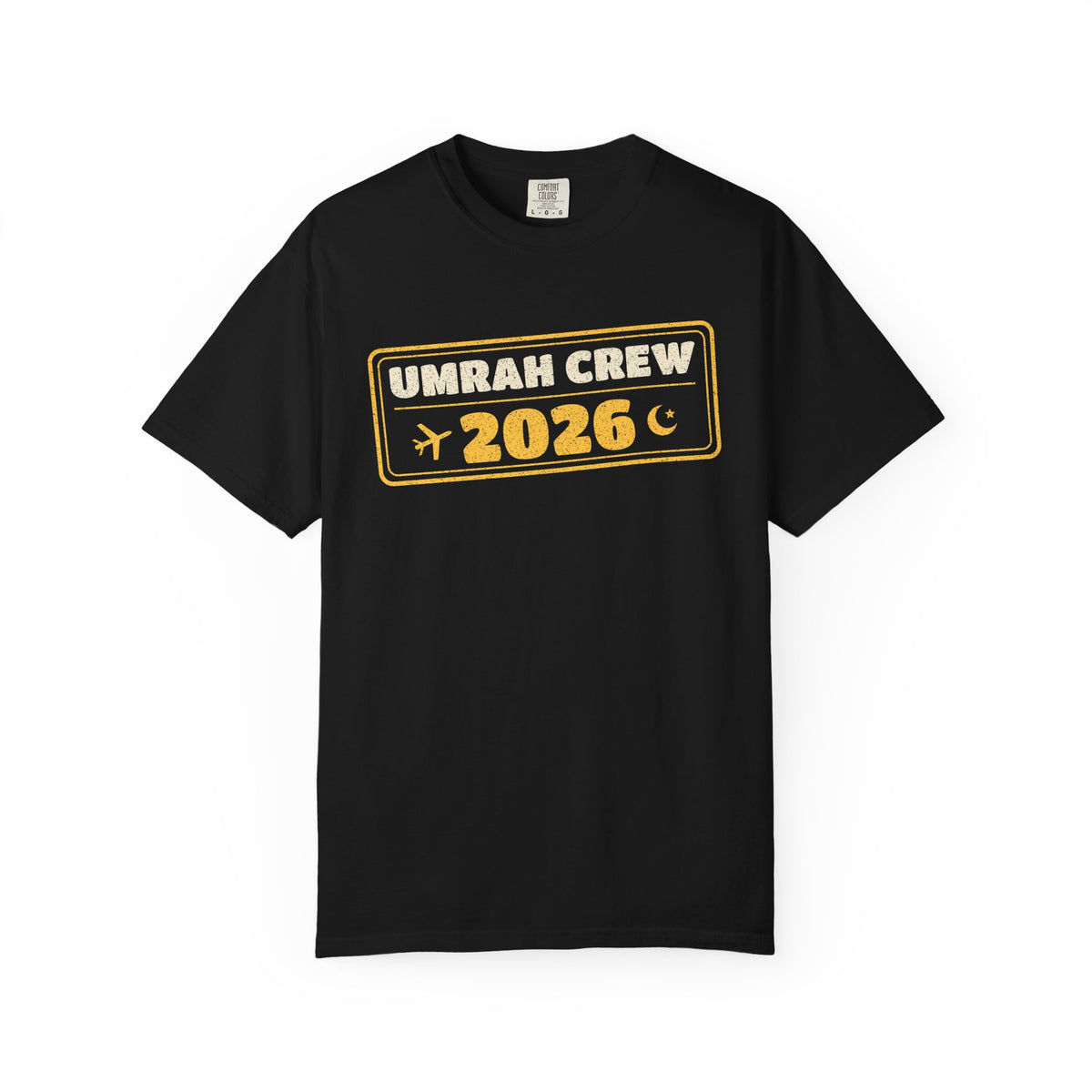 Umrah Crew 2026 Islamic Heavyweight Tee | Winter Break Family Trip Entry Stamp Muslim | AdabStars Islamic Apparel