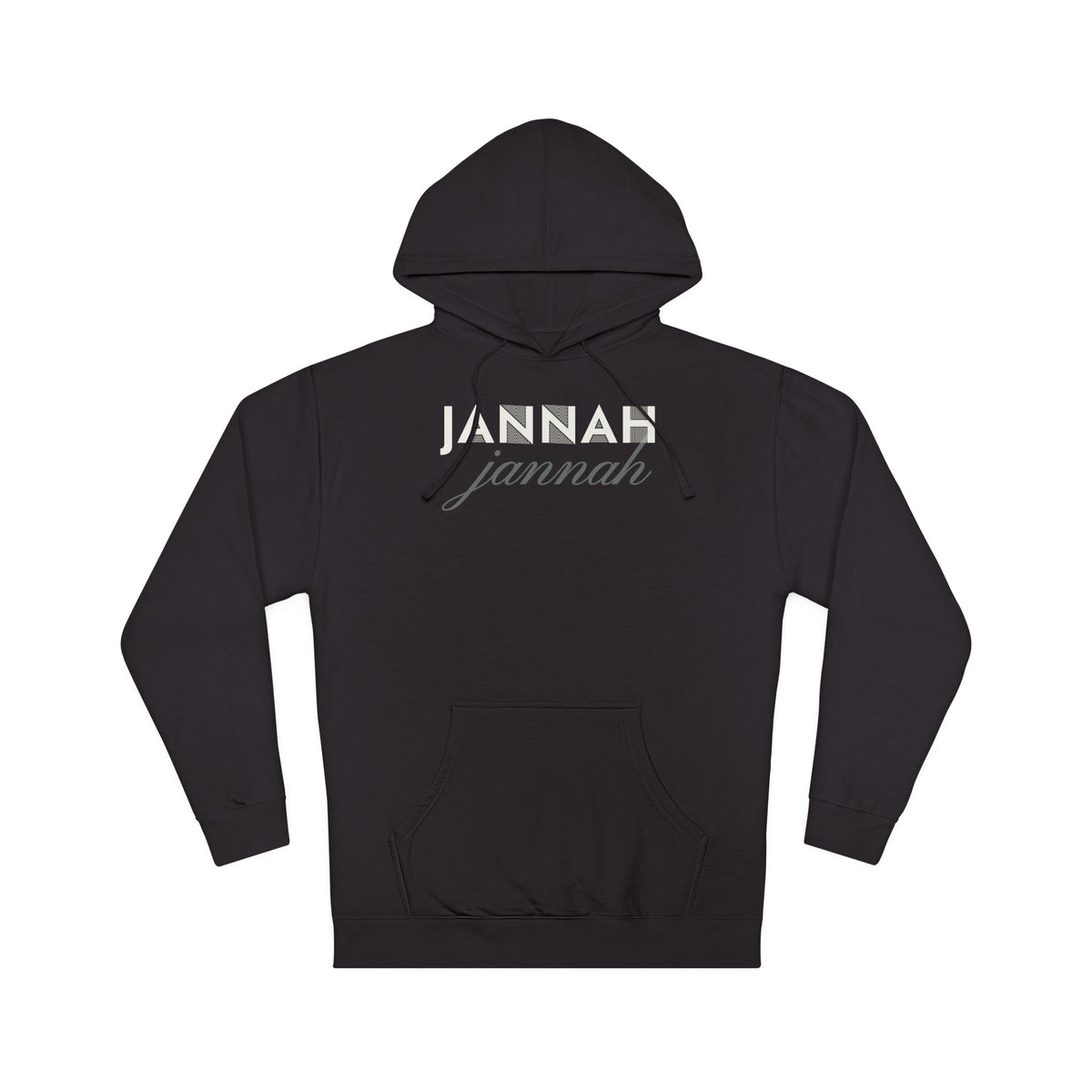 Jannah Islamic Hoodie | Arabic Word Paradise Geometric Letters | AdabStars Islamic Apparel