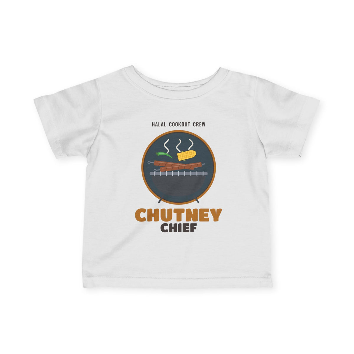 Chutney Chief Halal Cookout Baby T-Shirt in White – AdabStars