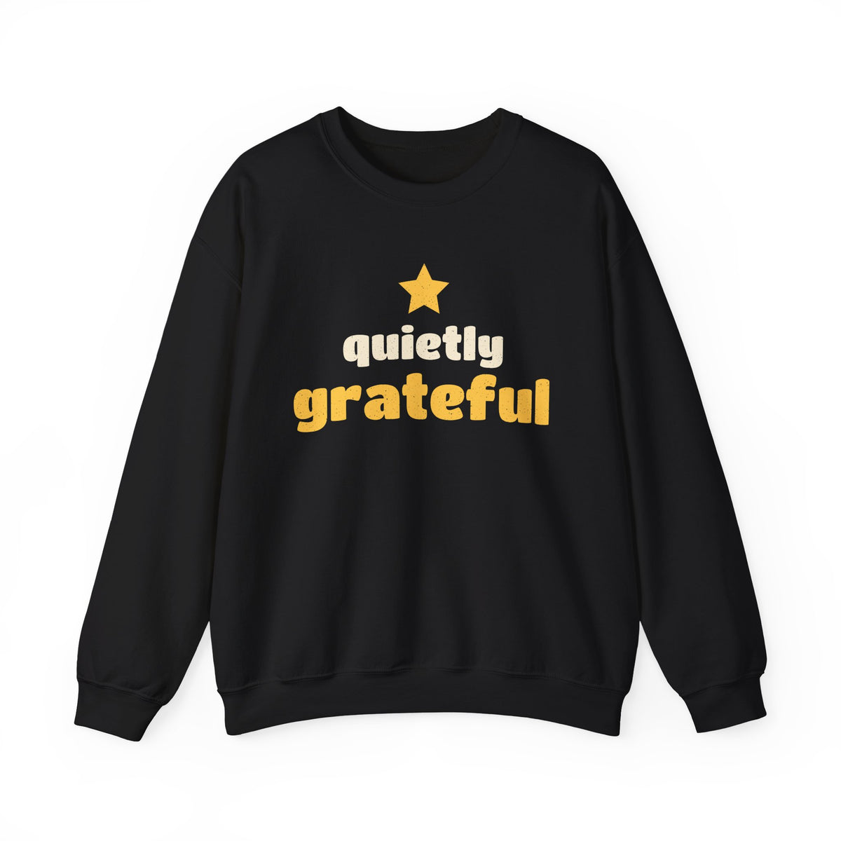 Quietly Grateful Ramadan Crewneck Sweatshirt in Black – AdabStars