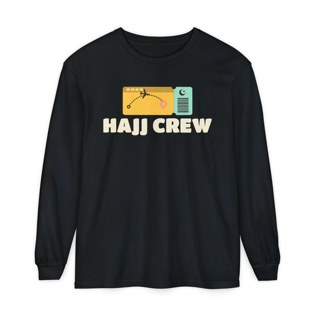 Hajj Crew Heavyweight Long Sleeve Shirt in Black – AdabStars