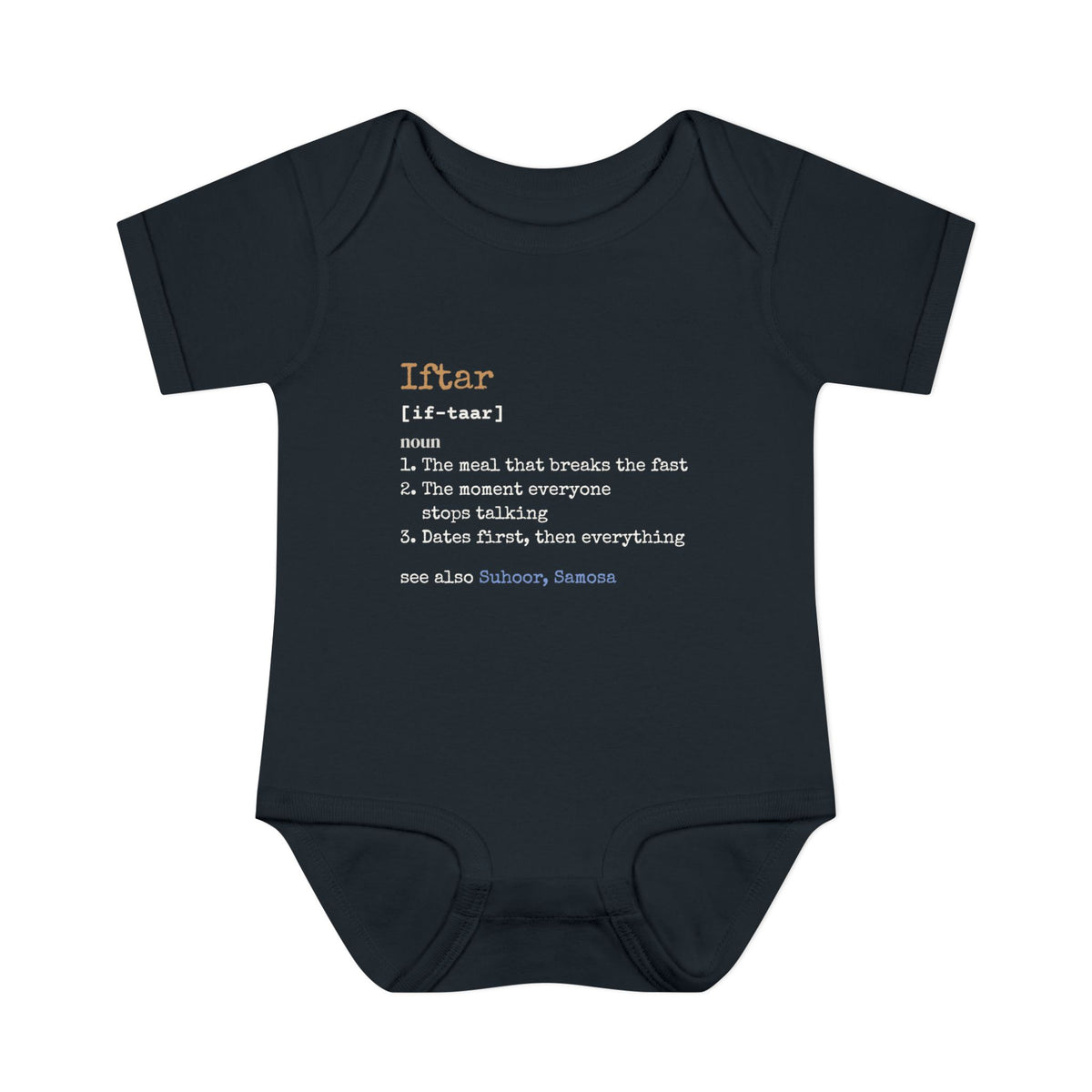 Iftar Definition Baby Bodysuit in Black – AdabStars