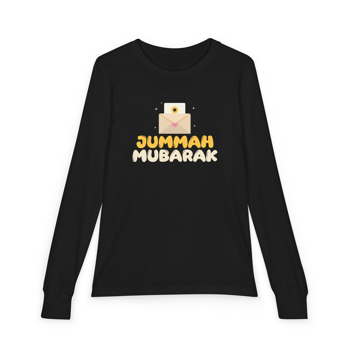 Jummah Mubarak Envelope Islamic Kids Kids Long Sleeve Shirt in Black – AdabStars