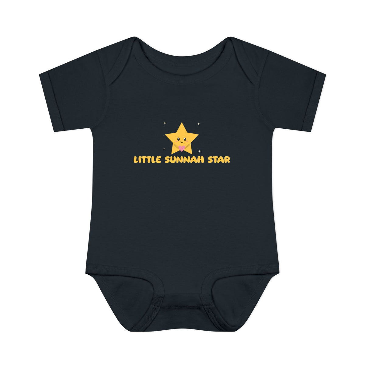 Little Sunnah Star Islamic Baby Bodysuit in Black – AdabStars