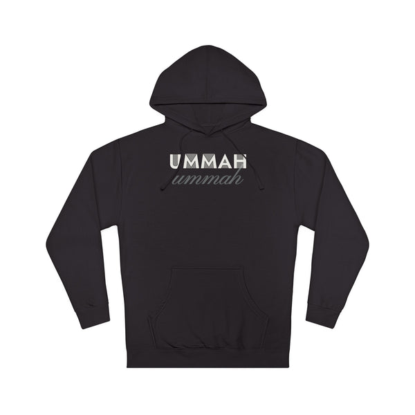 Ummah Islamic Hoodie | Arabic Word Global Community Typography Faith Reminder | AdabStars Islamic Apparel