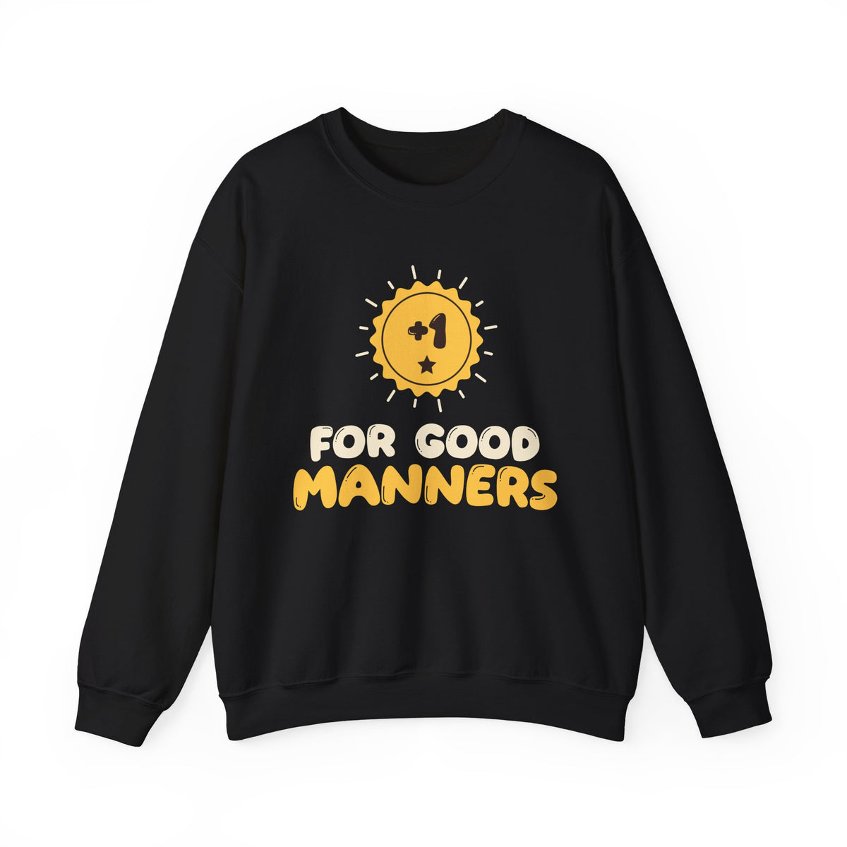 Plus One Star Islamic Crewneck Sweatshirt in Black – AdabStars