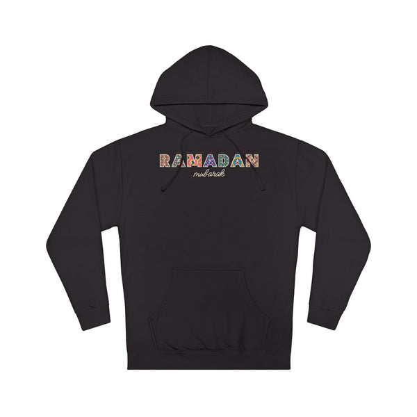 Ramadan Mubarak Patterned Letters Hoodie – AdabStars