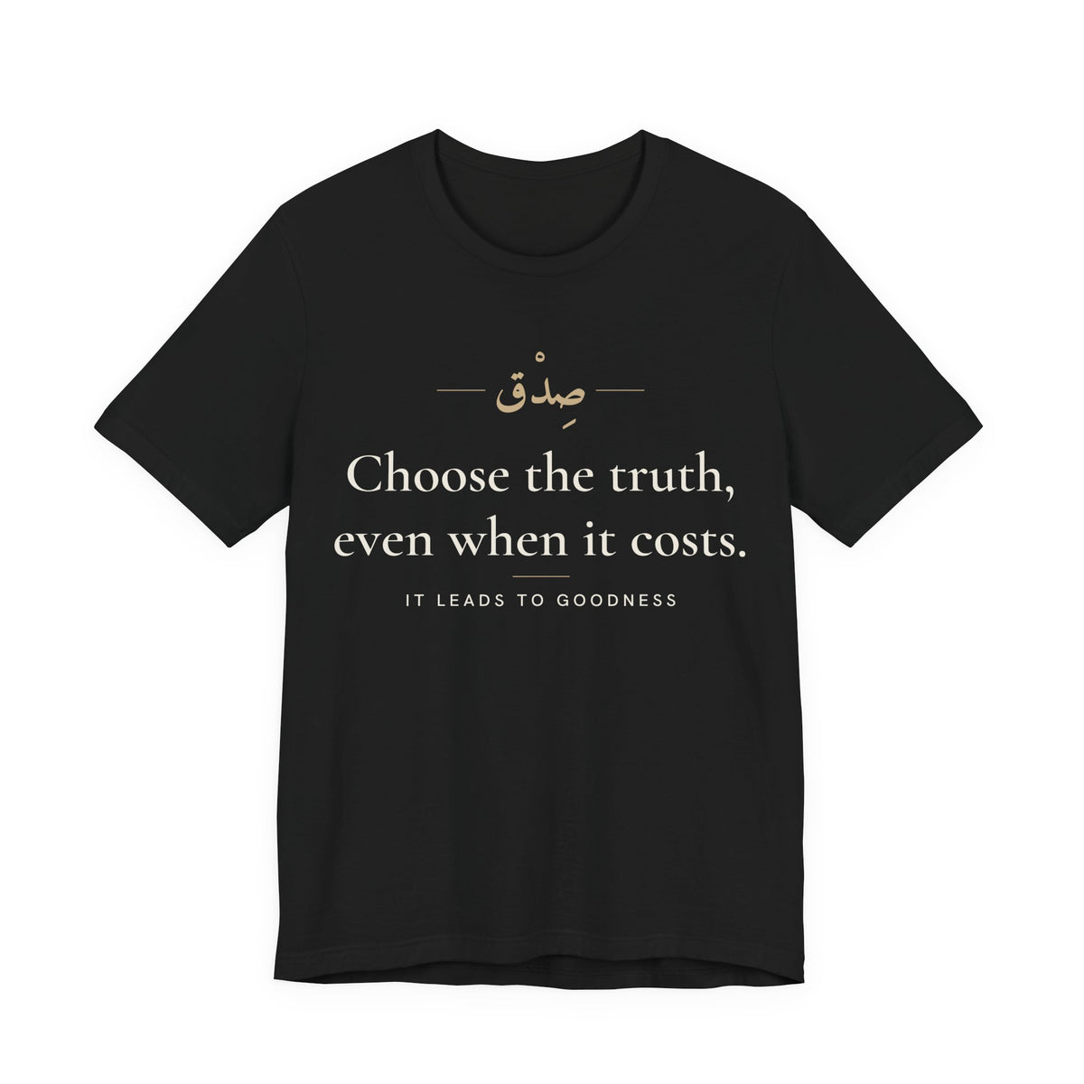 Choose the truth, even when it costs Islamic Unisex T-Shirt in Black – AdabStars