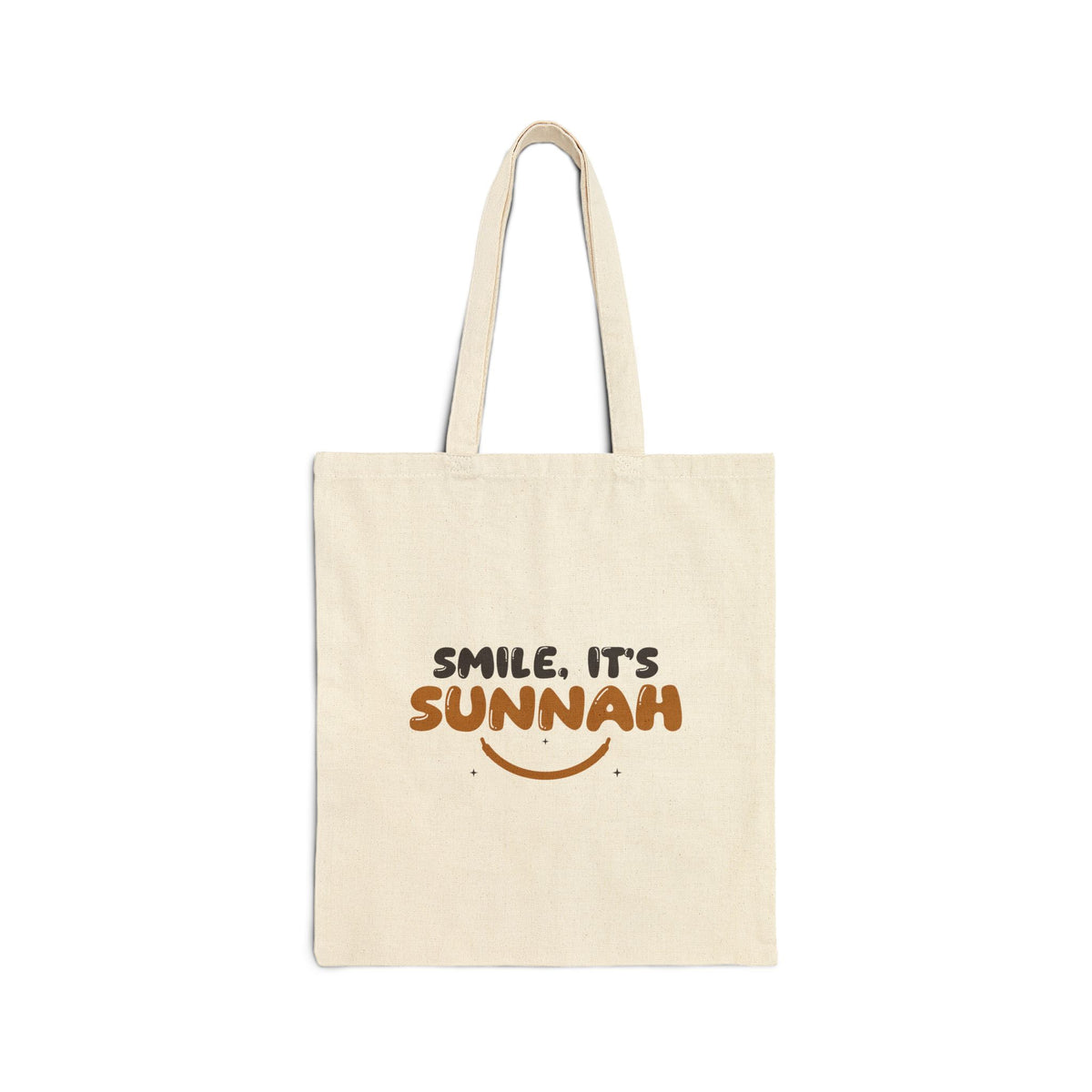 Smile It's Sunnah Islamic Canvas Tote Bag in Natural, double-sided print – AdabStars